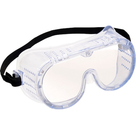 Global Industrial Safety Goggles, Clear Lens, Anti-Fog, Direct Vent, Neoprene Strap, Vinyl Frame 708582AF
